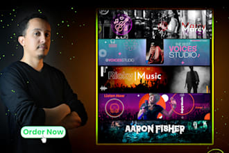 design a great soundcloud or spotify banner for your profile