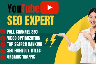 your  youtube video SEO expert and channel manager