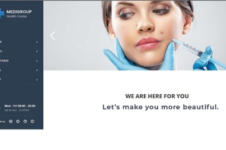 design  all inclusive healthcare and medical website