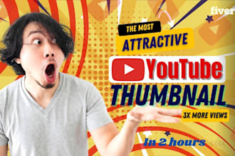 design amazing youtube thumbnail