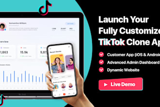 develop short video app tiktok clone android or ios with livestream
