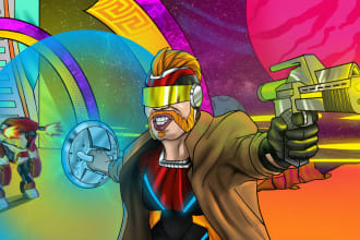 draw custom cartoon youtube thumbnail