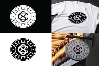 minimalist initial letters monogram and urban clothing brand logo