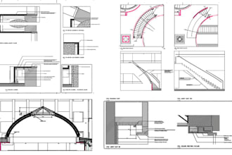 redraw any architectural drawings into 2d cad files
