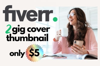 design a clean fiverr gig cover thumbnail