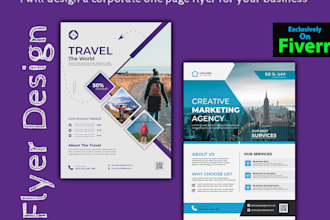 design a corporate one page flyer for your business
