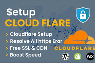 setup cloudflare CDN, SSL and fix dns issue