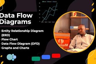 draw data flow diagrams, flow charts, erd and graphs