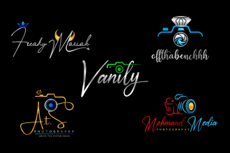 design professional photography logo or signature watermark