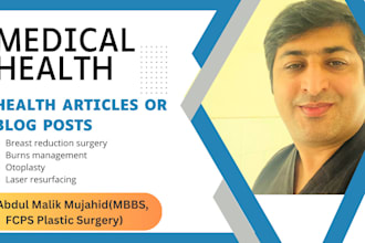 write authentic articles on plastic and reconstructive surgery