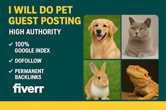 write and publish guest posts on da 50 pet and animals blog