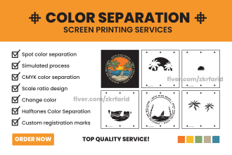 do professional color separation screen printing within 24h