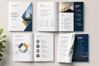 design company profile, brochure, booklet and annual report