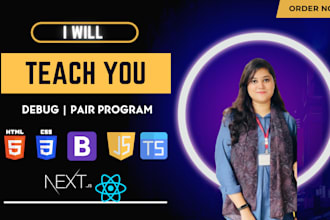 help you learn javascript, reactjs, nextjs, HTML, CSS
