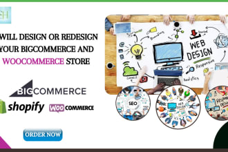 design or redesign your bigcommerce and woocommece store