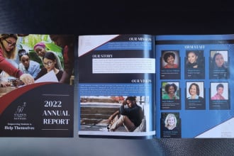 design a professional annual report, booklet, or brochure
