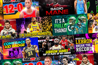 design catchy sports youtube thumbnail
