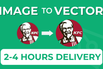 draw your logo or image and turn it into a high quality vector