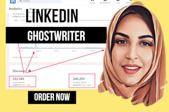 write professional linkedin posts and articles ghostwriting
