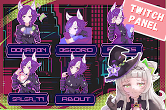 draw anime character for custom twitch panels