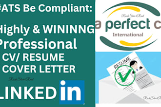 professional write resume, cv, ats resume, cover letter,