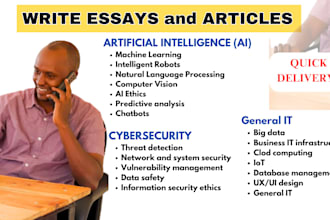do writing on cybersecurity, artificial intelligence, and it