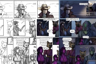 draw comic book based on your script