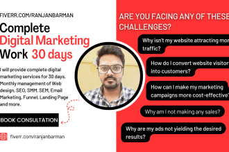 do organic marketing, paid social media, google ads, CRM and email marketing