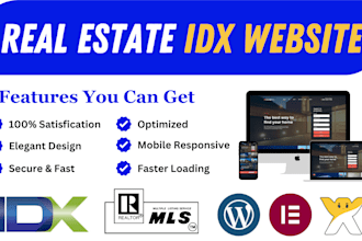 design your real estate website in wordpress, wix with idx mls
