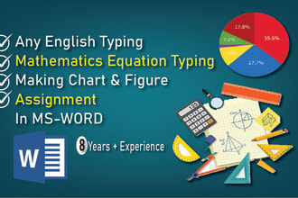 mathematics typing, making chart and figure, assignment
