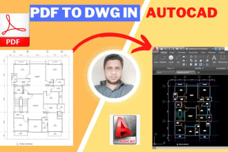 do conversion PDF to dwg image to dwg in autocad