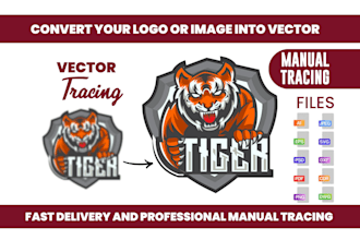 do vector tracing and convert jpg png to vector ai svg eps