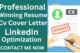 provide job winning cv, resume, cover letter writing service