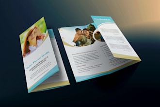 create professional bifold, trifold brochure design or leaflet