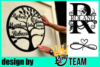 create metal sign designs with personalized family name