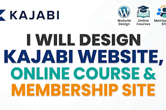 design kajabi website, online course and membership site