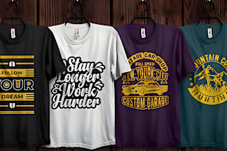 do custom graphic t shirt, typography, vintage and bulk t shirt in 1 day
