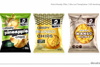design professional print ready food and snack packaging