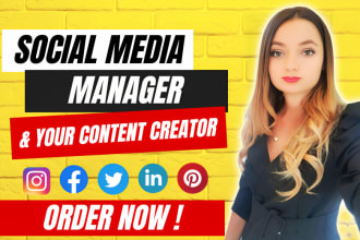 be your social media marketing manager and content creator