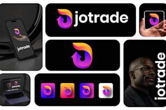 create modern minimalist 3d gradient software saas tech app business logo design