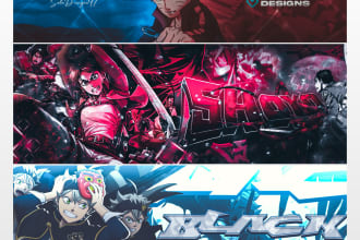 design you a anime theme or custom youtube header