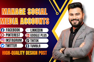 be handling professional social media manager, monthly management