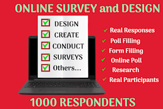 get upto 1000 audience to fill online surveys forms and polls, questionnaire