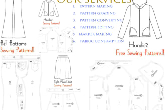 make sewing pattern and convert into PDF, ai,mdl,lectra,dxf