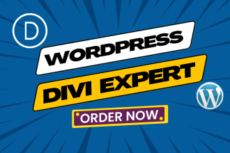 fix divi issues and customization wordpress website with divi theme