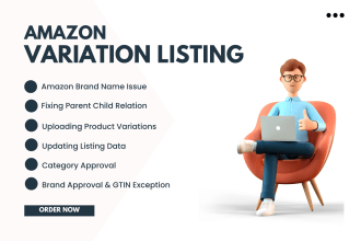 create amazon variation or parent child listing for all categories