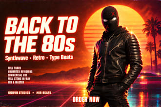 produce 80s style synthwave music type beat
