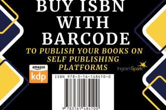 provide your own legal isbn number with barcode to publish book