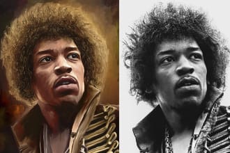 make your photo portrait into digital oil painting
