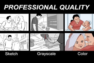 Best Deals!  draw very express storyboard in 24 hours